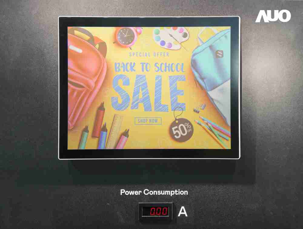 彩运网展示胆固醇液晶超低耗能户外全彩显示器，，，，ChLC（胆固醇液晶）以双稳态技术使静态显示零功耗，，具省电、、、、高彩度、、、环保的特性，，，还整合软硬件系统解决方案，，，可透过单一云端平台管理